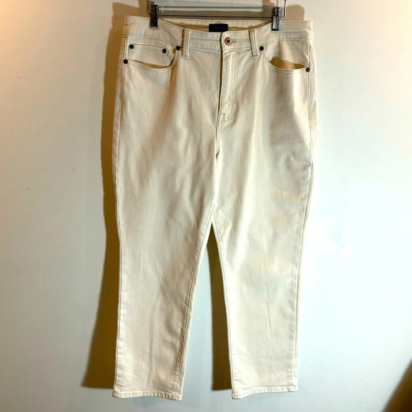 TALBOTS Sz 12P Modern Ankle Classic 5 Pockets Slim Leg Ankle Length Denim Jeans - Picture 2 of 10